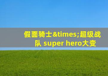 假面骑士×超级战队 super hero大变